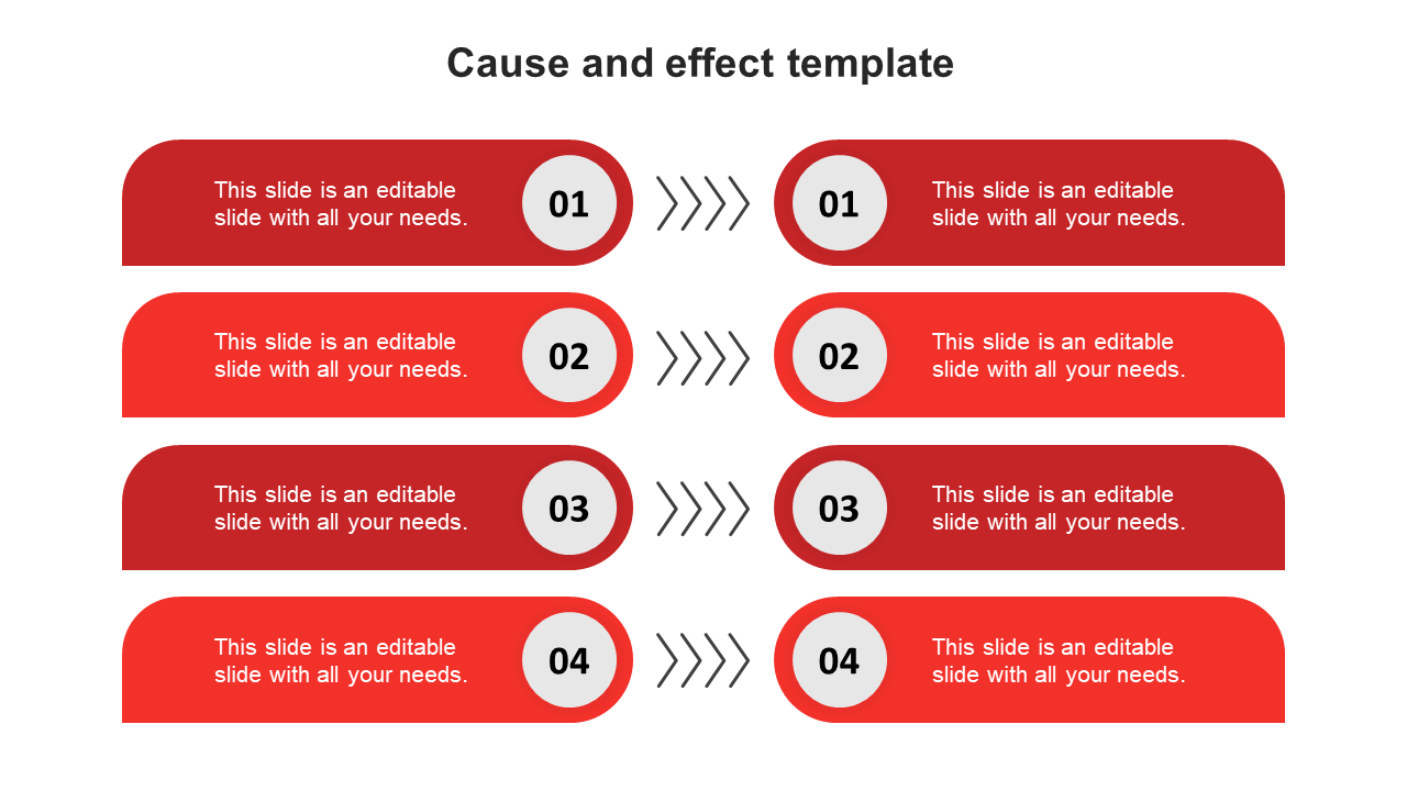 cause and effect template-red